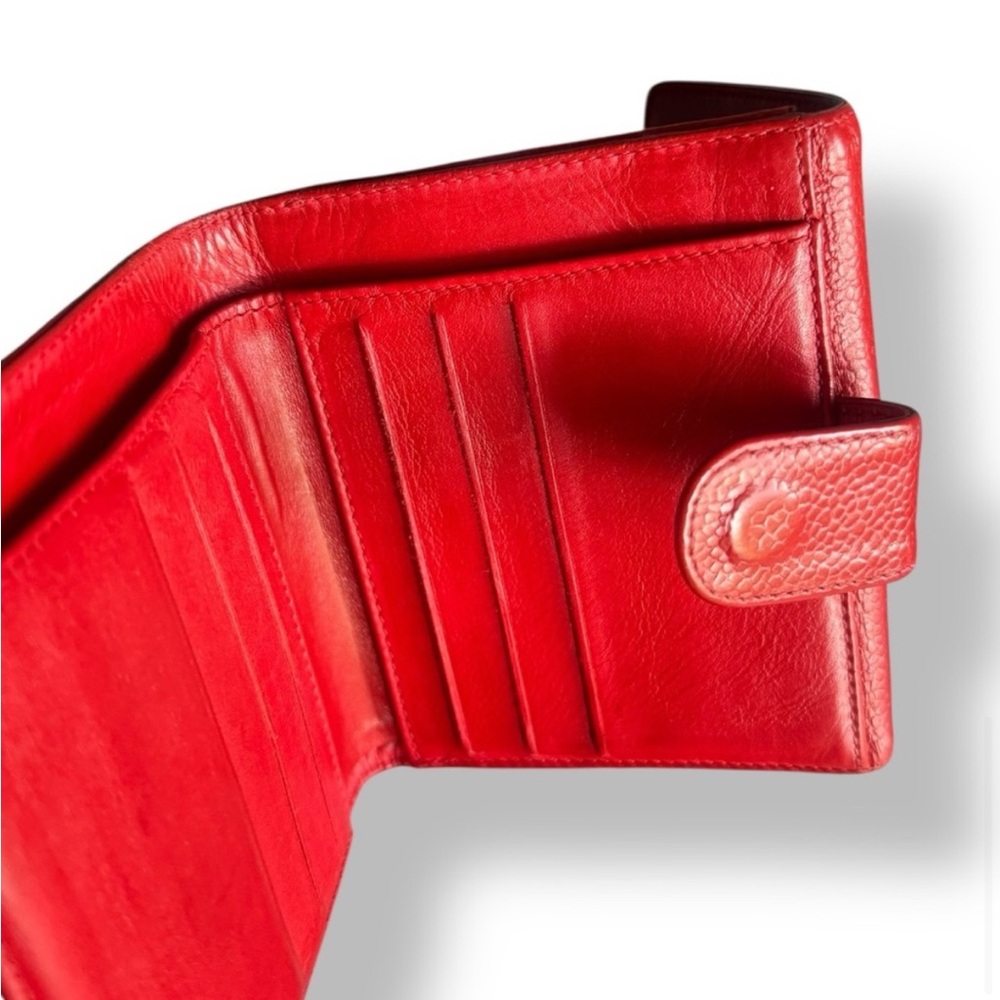 CHANEL  Red Caviar Leather Wallet, all inclusive - Picture 7 of 14